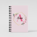 cuaderno a5 inicial rosas