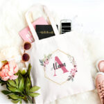 tote bag inicial rosa