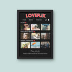 cuadro personalizado loveflix- blanco